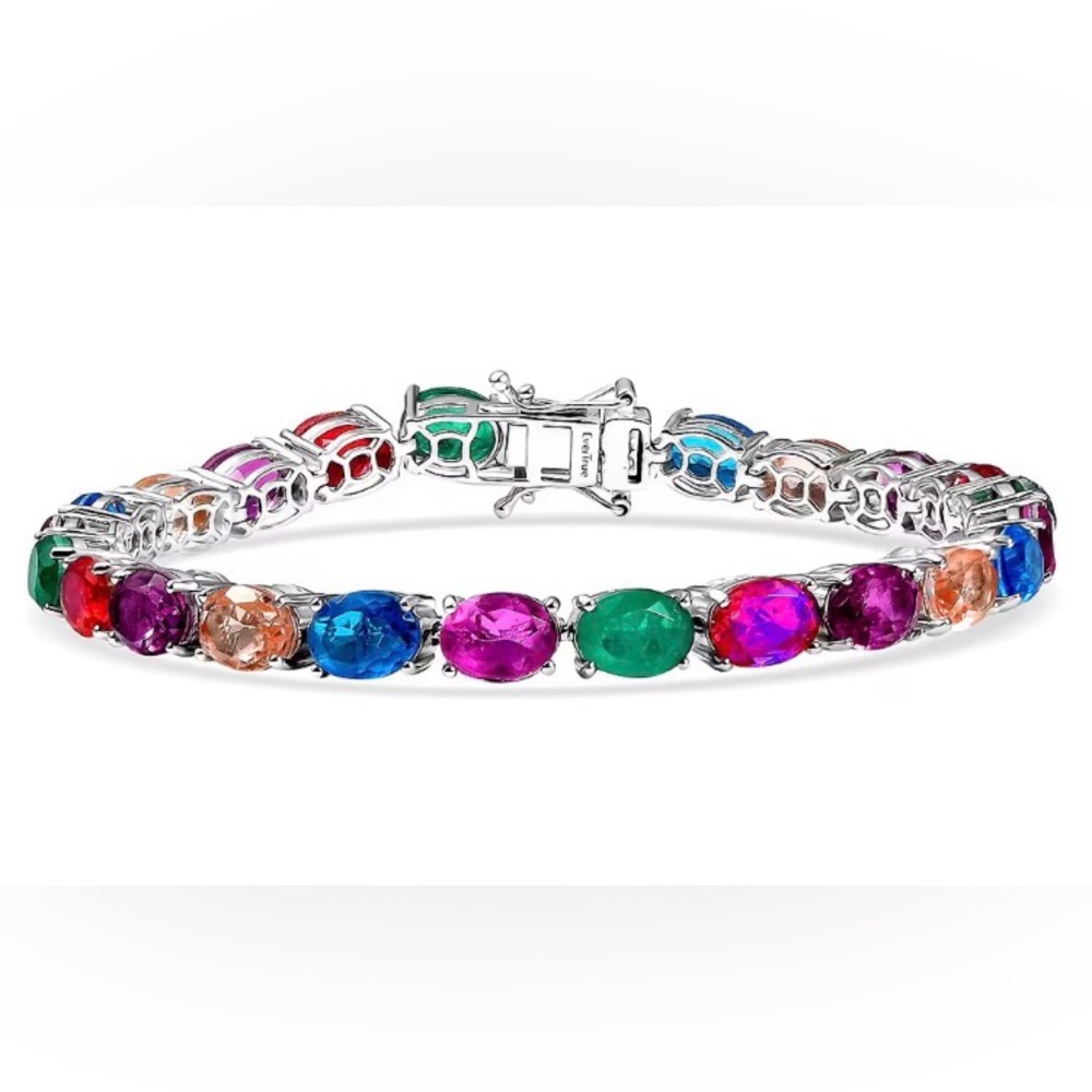 Stunning 32.6 ctw Multi Quartz Triplet Bracelet